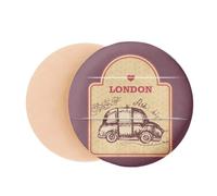 Car UK London Stamp Britain Air Cushion Makeup Foundation Sponge Powder Puff