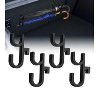 Car Umbrella Holder, 4 Pack Black Car Boot Umbrella Holder Clip Hook, Space-Saving Design for Car Seat, Stroller, Wheelchair, Golf Bag, Boat and Truck, Durable PLA Material