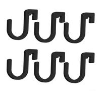 Car Umbrella Hooks 6 Pack, Black Storage Hooks for Back Seats, 7cm x 7.5cm x 2cm, Easy Mount Vehicle Organizer for Umbrellas, Bags, Jackets