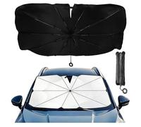 Car Umbrella Shade for Smart Fortwo 2007-2019,Pull-Ring Design, Interior-Safe, UV Protection, Maintains Cabin Coolness, Collapsible Storage, Leather Pouch Included