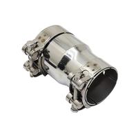Car Universal Exhaust Pipe Reducer Adapter Exhaust Muffler Pipeline Welded Pipe Stainless Steel Car Exhaust Tip(I.D 51MM-57MM)