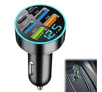 Car Usb Charger 2 Port Fast Charge, Car Charger Fast Charge 6 in 1 Super fast 30 minute, Super Fast Charging Multi charge 3X Times Faster Device