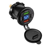 Car USB Charger - 4 Port Digital Display Adapter, High Speed Fast Charging Hub, Compact Vehicle Power Supply | for Drivers, Travelers, Commuters,