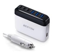 Car USB Charger Fast Charge 86W 9A Quick Charge 3.0 & USB-C PD Car Charger Adapter with Smart Identification for Cell Phones, Tablets and Other USB Devices
