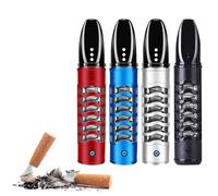 Car USB Charging Ashtray Lazy Cigarette Holder Does Not Drop the Ash Luxury Ashtray Filter Cigarette Holder with USB Tungsten Coil Lighter Portable Ash Tray for Outside
