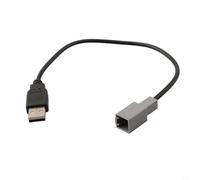 Car USB Male Adapter Cable for Toyota For Mazda For Honda Radio CD Changer Player, 12V Voltage, ABS Material, Wear Resistant and Resistant