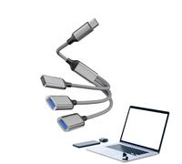 Car USB Splitter - Data Charger | 1 Feet USB Splitter 1 In 3 for Laptop Computer Laptop PC Fast Data Transfer & Conven