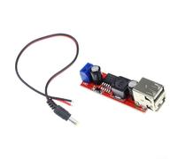 Car USB Step Down Converter Dual 5V 3A Output for 9V 12V 24V 36V Input Voltage Range 6V to 40V DC Solar and Vehicle Use (Dual USB-30CM Wire)