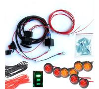Car UTV Turn Signal Kit Universal ATV Street Legal Kit with Rocker Switch Side by Side Turn Signal Light Kit for ATV UTV, Fits For Polaris Ranger RZR