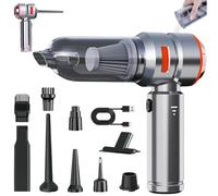 Car Vacuum Cleaner, 22,000 Pa V-21 Blower & Vacuum, Car Vacuum Cleaner Cordless, Rechargeable Handheld Air Duster with USB Cord, Bag, for PC Keyboard Carpet - EASILY Clean Up Any Mess in Seconds