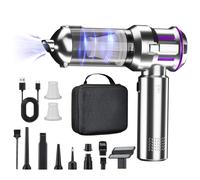 Car Vacuum Cleaner, 22000PA Handheld Vacuum Cleaner, 3 Speed High Power, One-touch Dust Container Design, Mini Hoover Cordless for Sofa Pet Hair Carpet (Purple)