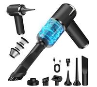 Car Vacuum Cleaner, 9000 Pa Handheld Vac Cleaner Cordless, Lightweight Rechargeable Vacuum with Brush, Dust Buster Mini Vacuum Cleaner for Car, Home and Pet Hair Cleaning