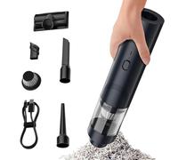 Car Vacuum, Portable Cordless Vacuum Cleaner with Strong Suction, 10.63x2.17 Inches Nozzle Rechargeable Air Duster for Vehicle Seats RV Truck Home Carpet Furniture Pet Hair