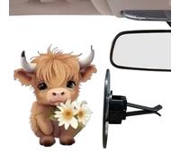 Car Valve Clips Air Freshener,Car Odor Diffuser Vent Clip | Cute 2D Highland Cow Shape Odor Neutralizer for Car Bus Van SUV Sedan