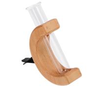 Car Vase Glass Perfume Bottle Vent Clip for Vehicle Interior | Easy Installation, Perfume Holder, Adds Elegance, Air Vent Fit, Wood Grain Finish, Pleasant Atmosphere