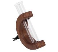 Car Vase Vent Clip Coffee Wood Glass Perfume Bottle