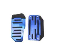 Car Vehicle Pedal Foot Treadle Aluminum Car Pedal Cover Set Automatic Transmission Gas Foot Covers In Red Silvery Blue Auto Interior Accessories Pedals Set(Automatic Blue Set)