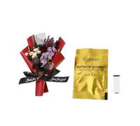 Car Vent Air Freshener Clip Red Immortal Flower Bouquet Decoration | Iron and Immortal Dried Bouquet Shape, Adorable Look, Study or Bathroom Use, Hard to Deform