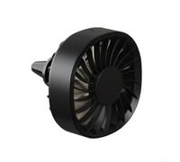 Car Vent Clip Fan with USB Charging Portable Mini Fan for Car Air Conditioning Outlet with Adjustable Wind Speed and Colorful LED Atmosphere Lights (Black)
