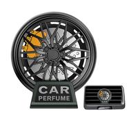 Car Vent Clips - Wheel Rim Style Fragrance Diffuser with Fresh Scent, Interior Accessory for Eliminating Odors, Enhancing Air Quality and Personalizing Vehicle Atmosphere