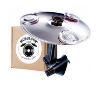 Car Vent Cymbal - 360° Rotating Mini Drum Crash Cymbal with Triple-Layer Sound, Universal Fit for All Vehicles, Easy DIY Assembly, Make Your Driving More Fun (Silver)