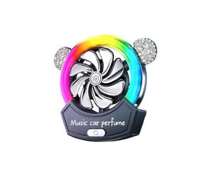 Car Vent Diffuser - 360 Degree Air Freshener - Accessories for Vehicle Interior, Family Rooms with LED Aroma Therapy Function, Fragrance Decoration for House Friends, Colleagues, Women, Black Alloy