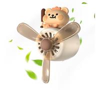 Car Vent Diffuser, Cute Bear Pilot Air Freshener, 2.04x2.08x2.36 Inches Long Lasting Scent Clip with Automatic Release, Decorative Automotive Fresheners for Commute and Road Trips