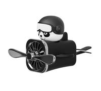 Car Vent Diffuser - Pilot Style Rotating ABS Design, Solid Fragrance Tablet, Cute Cartoon Panda Decoration, Odor Removal, Aromatherapy, Easy Installation | For Car D