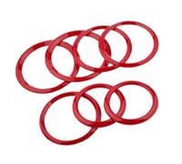 Car Vent Trim Kit Compatible With For A W177 B W247 GLB X247 For CLA C118 GLA H247 2020+ ABS Car Central Air Conditioning Vent Outlet Ring Cover Trim(Red)