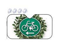 Car Visor Bicycle Path With Arrow Pointing Left. Car Windshield Sunshade Sunshade For Car Sun Visor(76x140cm)