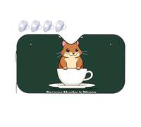 Car Visor Extender Sun Blocker A Hamster In A Coffee Cup With The Caption "Because Murder Is Wrong." Car Windshield Sunshade Sunshade For Car Sun Shade For Car(70x130cm)