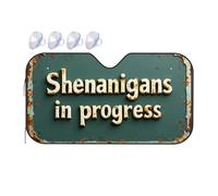 Car Visor Extender Sun Blocker Rusty Sign: Shenanigans In Progress Car Windshield Sunshade Car Window Covers Sunshade For Car Windshield(70x130cm)