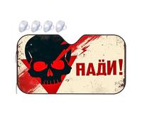 Car Visor Extender Sun Blocker Skull With Lightning Bolt: A Bold Warning Sign Car Windshield Sunshade Car Window Covers Sunshade For Car Windshield(76x140cm)