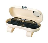 Car Visor Glasses Holder with Clip - Sun Visor Glasses Storage Box,Compact Eyeglass Storage for Driver Passenger Pass Card Travel SUV Truck Trailer RV