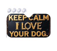 Car Visor Keep Calm I Love Your Dog. Car Windshield Sunshade Sunshade For Car Sun Visor(76x140cm)