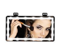 Car Visor LED Vanity Mirror, Rechargeable Makeup Mirror With LED Lights for Truck SUV Rear View Sun, Shading Cosmetic Touch Screen for Cars (Black)
