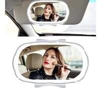 Car Visor Mirror Car Visor Mirror Clip on Rechargeable Makeup Car Dimmable Rechargeable Makeup Mirror Car Dimmable Vanity Mirror Car Visor Vanity Mirror,it's still a beautiful product (White)