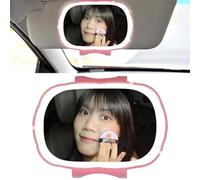Car Visor Mirror Car Visor Mirror Clip on Rechargeable Makeup Car Dimmable Rechargeable Makeup Mirror Car Dimmable Vanity Mirror Car Visor Vanity Mirror,it's still a beautiful product (Pink)