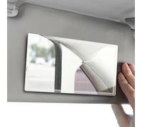 Car Visor Mirror - Large Vanity Mirror for Sun Visor with LED Light | Adjustable Makeup Mirror for Car, Clear Glass, Touch Dimming, Easy Installation, Travel Cosmetic Mirror for Women and Men