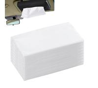 Car Visor Refills - Soft White Absorbent Pulp Three Ply Sheets, Vehicle Tissue Holder Insert, Lightweight Travel Size Facial Tissues | Auto Interior Supply for Road Trip Travel