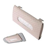 Car Visor Tissue Holder,Tissue Dispenser Sun Visor Napkin Box Holder - PU Leather Backseat Tissue Case for Truck, Face Tissue Dispenser for Car with Refill
