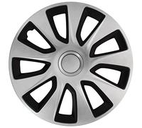 CAR+ VNJ3216 Washington Wheel Trims 4-Piece Set, 16-inch, Silver/Black