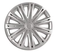 CAR+ VNJ3713 Alabama Wheel Cover 4-Pieces Set, 13 inch Diameter, Silver