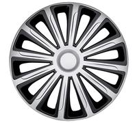 CAR+ VNJ9814 ABS Alaska Wheel Top 4-Piece Set, 14-inch, Silver/Black
