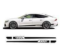 Car Waist Side Skirt Decoration Stickers For Audi A3 A4 A5 A6 A7 Q2 Q3 Q5 RS3 RS4 RS5 TT,Waterproof Exterior Stickers Car Accessories,White