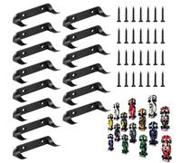 Car Wall Mount for Lego F1 & Speed Champions, Pack of 14 Vertical Car Wall Mounts, Robust Plastic Toy Car Holder for Lego F1 & F1 Red Bull, Toy Car Wall Shelf for Car Lovers