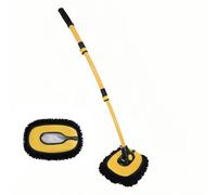 Car Wash Brush Telescopic Handle Car Cleaning Brush 15° Curve Microfibre Upgraded Aluminum Alloy Car Wash Brush Long Handle with 1 Car Wash Brush Mop