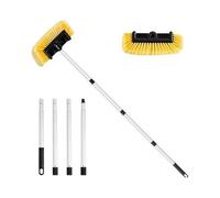 Car Wash Brush with Long Handle Soft Bristle Scrub Brush 62" Telescopic Car Wash Mop Cleaning Brush for Car Caravan SUV Trunk Boat Solar Panel Floor Surface Tyre Window Wheel Roof