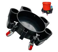 Car Wash Bucket Roller | Removable Bucket Mover with 5 Wheels - Heavy Duty Car Washing Tools, Easy Push Trolley with Tool Tray for Polishing
