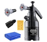 Car Wash Foam - Version of this Foam Car Wash Fluid with Ergonomic Handle for Trucks, Boats - Foam for Car Wash, F, Upgraded Foam Watering Can, Honeycomb Sponge + Car Wash Towel, Se